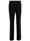 Gucci Slim-fit High-waist Pants In Wool-silk Blend In Blue