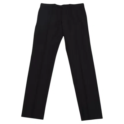Pre-owned Gucci Slim Fit Men's Black Wool Pants Size It46-s, Excellent Condition