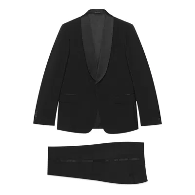 Gucci Slim Fit Wool Suit In Black