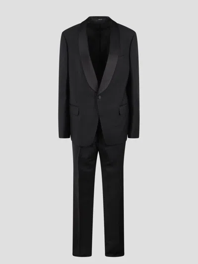 Gucci Slim Fit Wool Suit In Black