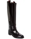 Gucci Slim Horsebit Patent Knee-high Boot In Black
