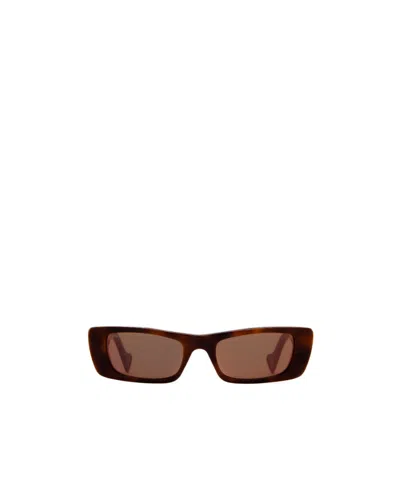 Gucci Slim Rect Rectangle-frame Sunglasses In Brown