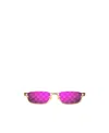 Gucci Slim Rectangular-frame Sunglasses In Purple