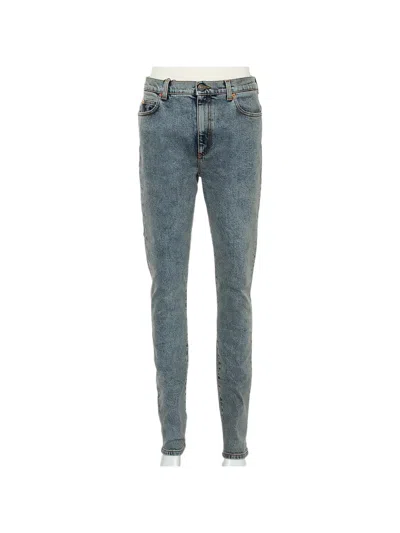 Pre-owned Gucci Slim-fit Jeans In Blue