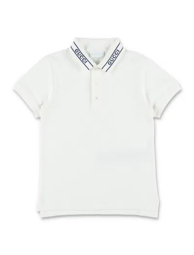 Gucci Slim-fit Polo For Boys In Multi