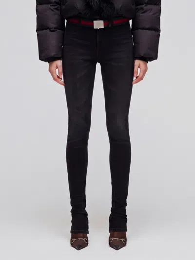 Gucci Slim-fit Stretch Cotton Denim Trousers In Black