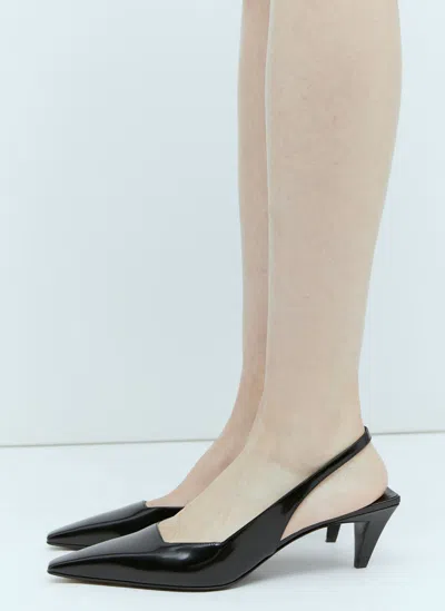 Gucci Slingback Leather Pumps In Black