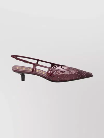 GUCCI SLINGBACK PUMPS FEATURING GG CRYSTAL DETAIL