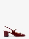 Gucci Patent Leather Slingback Pumps In Red