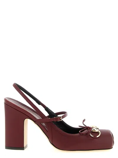 Gucci Slingbacks In Burgundy