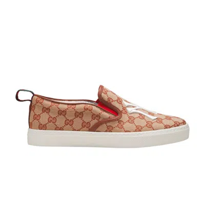 Pre-owned Gucci Slip-on 'ny Yankees' | Brown | Men's Size 7
