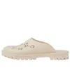 Gucci Slip On Sandal 'cut Out Monogram - Mystic White' In Multi