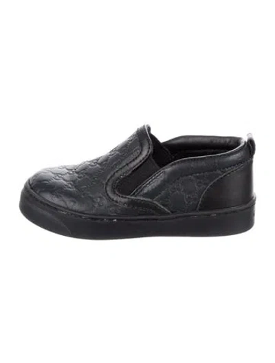 Pre-owned Gucci Babies' Slip On Sneakers In Black