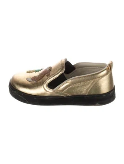 Pre-owned Gucci Babies' Slip-on Sneakers In Gold