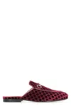Gucci Slipper Princetown In Velvet In Burgundy
