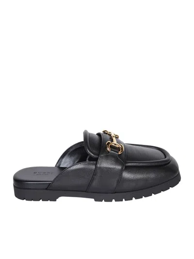 Gucci Princetown Horsebit-detailed Leather Slippers In Black