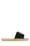 Gucci Slippers In Rafia Nera  Donna