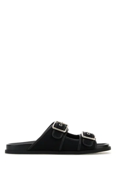 Gucci Slippers In Tessuto Gg Uomo In Black