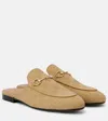 Gucci Slippers Princetown Horsebit Gg Aus Canvas In Beige