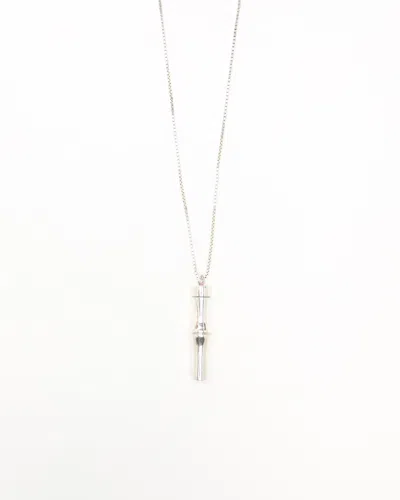 Gucci Sliver Bamboo Necklace In Silver