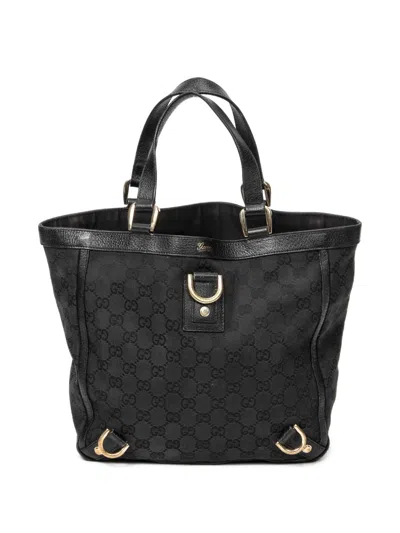 Pre-owned Gucci Small Abbey Tote Bag In Black