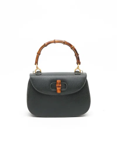 Gucci Bamboo 1947 Small Top Handle Bag In Black