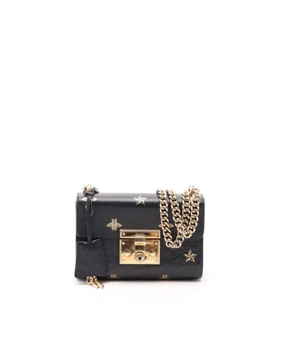 Gucci Small Bee Padlock Bag In Pattern