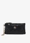 Gucci Small Black Gg Marmont Pouch With Chain