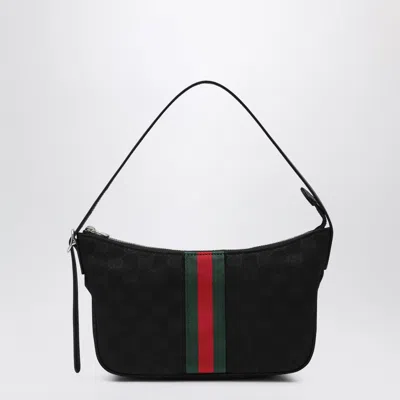 Gucci Lunetta Gg Cotton Blend Bag In Black