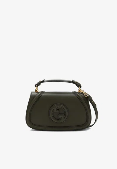 Gucci Small Blondie Leather Crossbody Bag In Green
