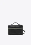 Gucci Small Borsa Gg Embossed Top Handle Bag In Black