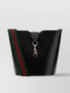 Gucci Small Bucket Bag With Striped Detail And Metal Hardware