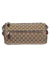 Gucci Men Gg Fabric Cylindrical Crossbody Bag In Black