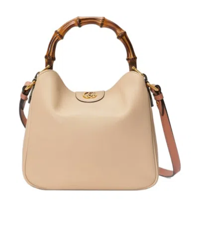 Gucci Small Diana Tote Bag In White