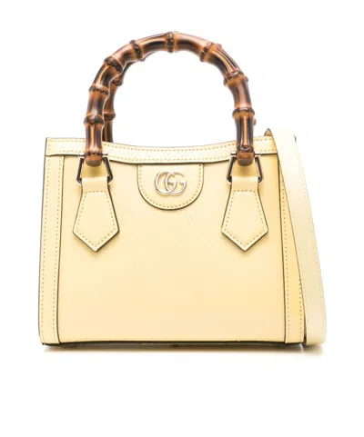 GUCCI SMALL DIANA LEATHER TOTE BAG