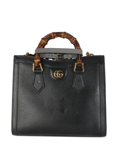Pre-owned Gucci Small Diana Top-handle Cross Body Bag In Black