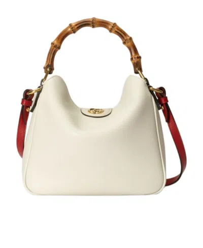 Gucci Diana Small Shoulder Bag In White