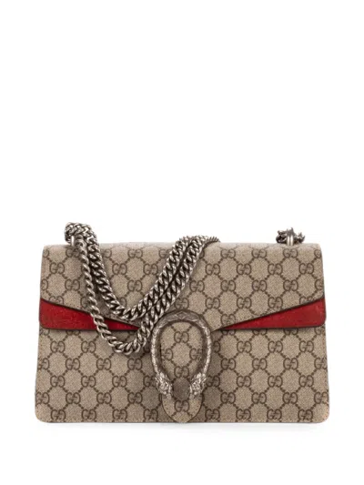 Pre-owned Gucci Small Dionysus Gg Canvas Shoulder Bag In Neutral