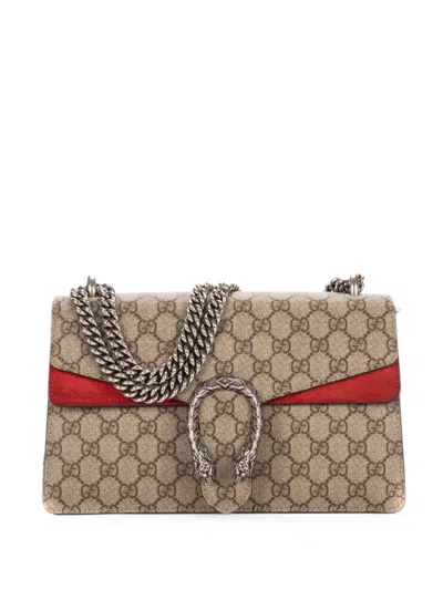 Pre-owned Gucci Small Dionysus Gg Canvas Shoulder Bag In Neutral