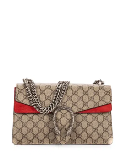 Pre-owned Gucci Small Dionysus Gg Canvas Shoulder Bag In Neutral