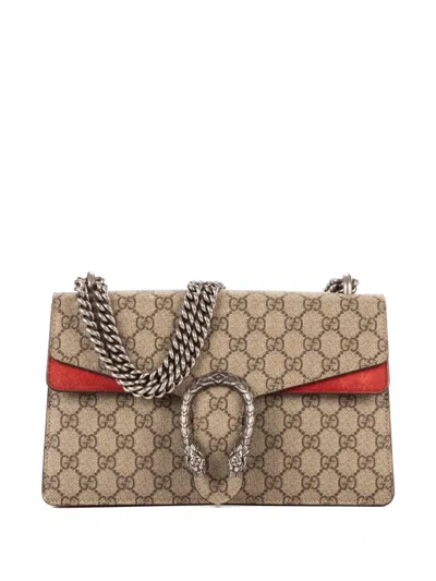 Pre-owned Gucci Small Dionysus Monogram Shoulder Bag In Neutral