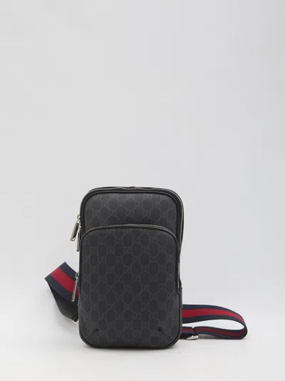 GUCCI GUCCI  SMALL GG BLACK SHOULDER BAG