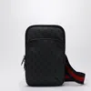 Gucci Gg Supreme Leather Crossbody Bag In Black