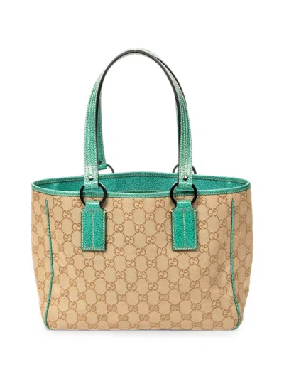 Pre-owned Gucci Small Gg Canvas Tote Bag In Neutrals