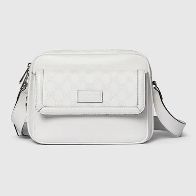 Gucci Small Gg Crossbody Bag With Tag In White