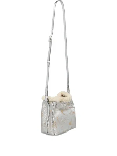 Gucci Small Gg Emblem Bucket Bag In Gray
