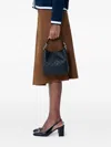 Gucci Small Gg Emblem Leather Tote Bag In Black