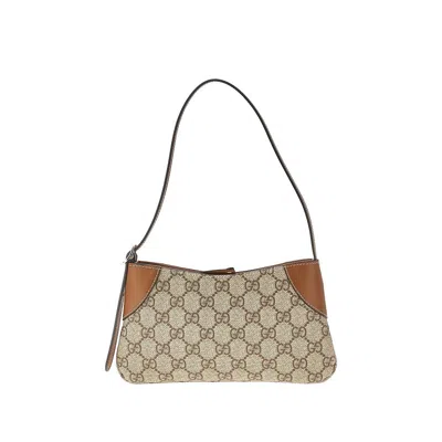 Gucci Small 'gg Emblem' Shoulder Bag In Brown