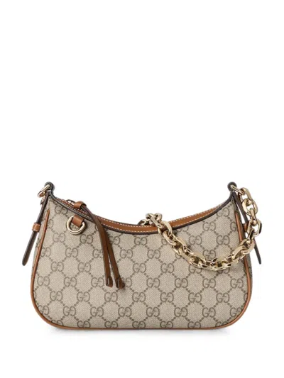 Gucci Small Gg Emblem Tote Bag In Brown