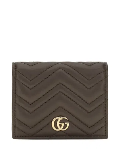 Gucci Small Gg Marmont Chevron-quilted Wallet